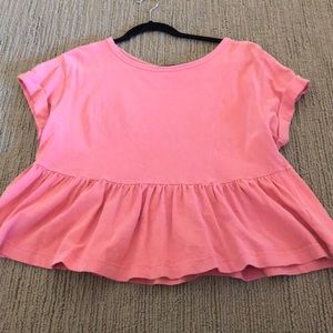 Pink Urban Outfitters Peplum Top